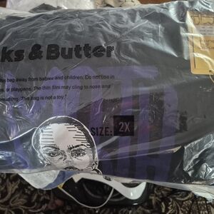 Bricks & Butter Sade  Black Purple Graphic Fleece Hoodie 2X Men's Pullover